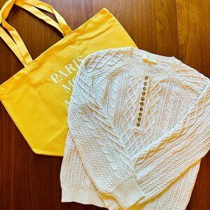 Sezane Bree Jumper Cream - Size M